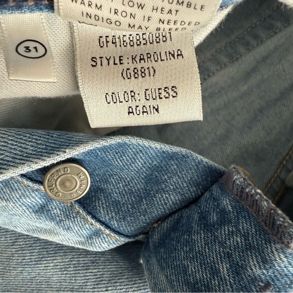 GRLFRND Karolina Guess Again Distressed Indigo Jeans 31 - Picture 8 of 9